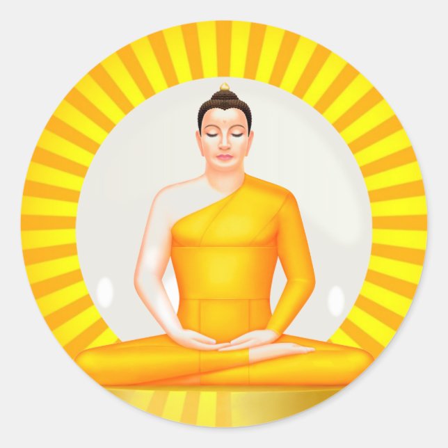 Meditating Buddha sticker (Front)