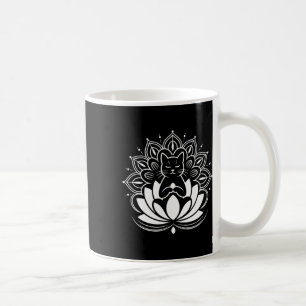 Meditating Cat Lotus Flower Zen Yoga Enthusiast Te Coffee Mug