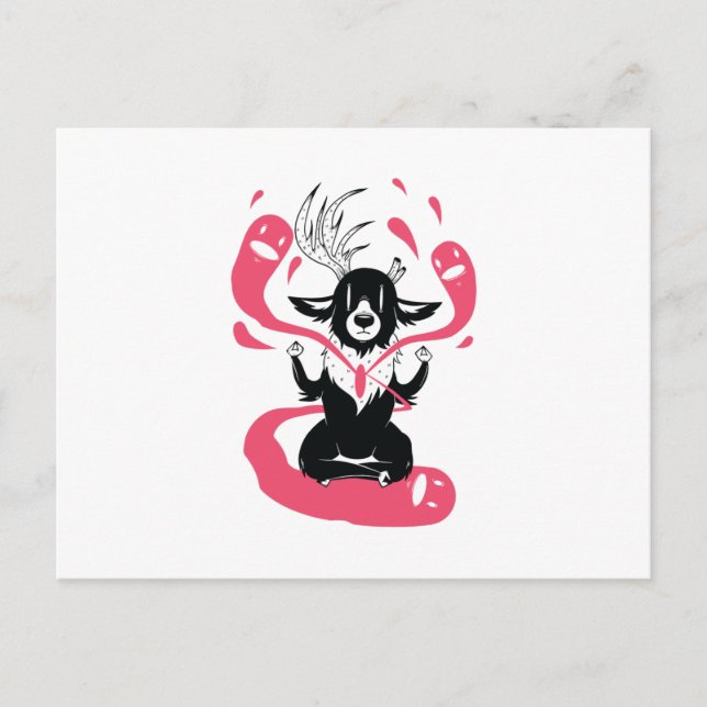 Meditating Deer Postcard (Front)