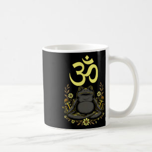 Meditating Frog Aum Zen Mindfulness Spiritual Cott Coffee Mug