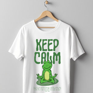 Meditating Frog Keep Calm Zen Mode T-Shirt
