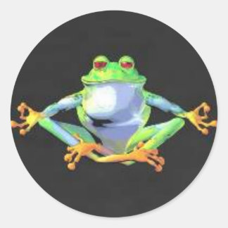 Meditating Frog Stickers