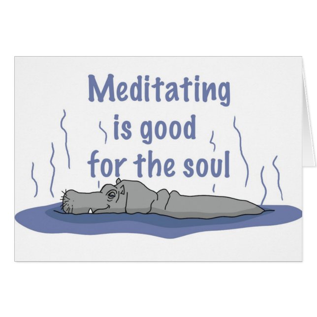 Meditating Hippopotamus (Front Horizontal)