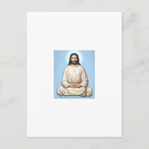 Meditating Jesus with Om Postcard