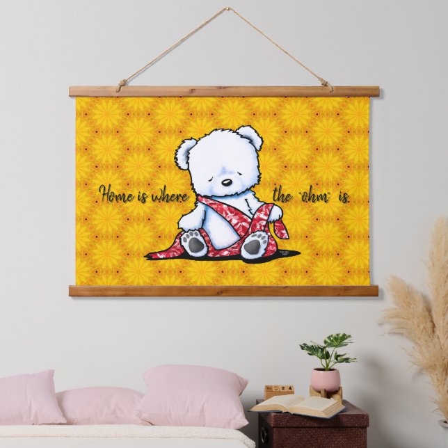 Meditating Moose KiniArt Doormat Hanging Tapestry (Bedroom)