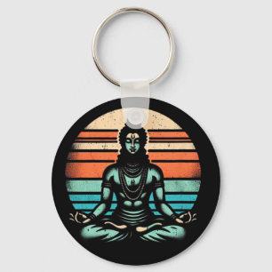 Meditating Rama Vintage Empowering Lord Ram Yoga M Key Ring