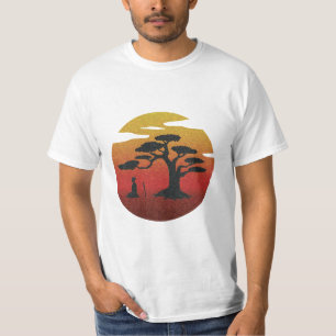 Meditating Samurai At The Sunset T-Shirt