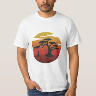 Meditating Samurai At The Sunset T-Shirt