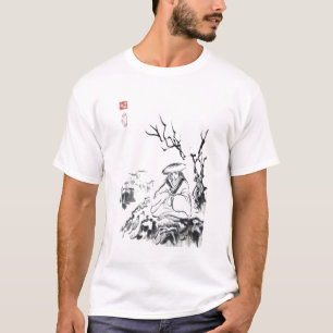 Meditating Samurai Mens Unisex T Shirt