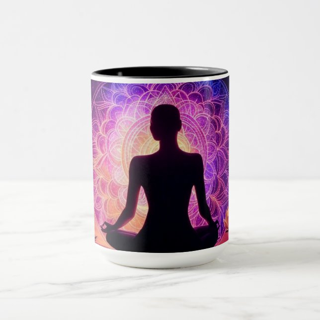 Meditating Silhouette Mug (Center)