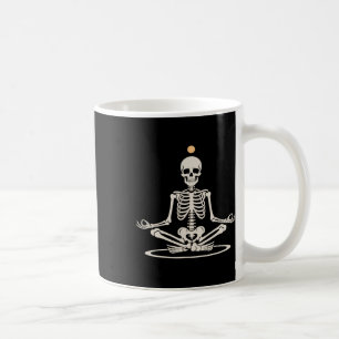Meditating Skeleton Lotus Yoga Cool Halloween Cost Coffee Mug