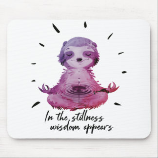 Meditating Sloth Mouse Mat