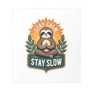 Meditating Sloth Vintage Relaxed Mind T-Shirt 2 Notepad