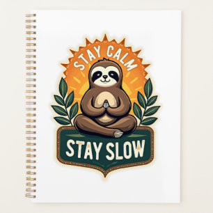 Meditating Sloth Vintage Relaxed Mind T-Shirt 2 Planner