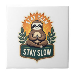 Meditating Sloth Vintage Relaxed Mind T-Shirt 2 Tile