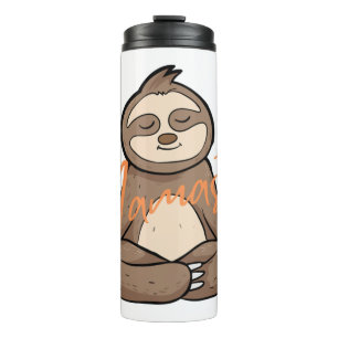 Meditating Yoga Sloth - Namaste  Thermal Tumbler