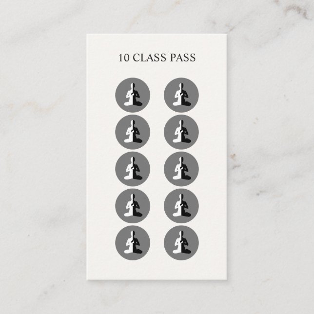 Meditation 10 Class Pass Card (Front)