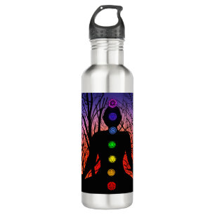 Meditation and the Trees on a starry night Sunset 710 Ml Water Bottle