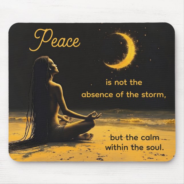 Meditation Art and Inspirational Quote Mouse Mat (Front)