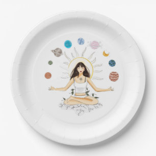 Meditation art paper plate