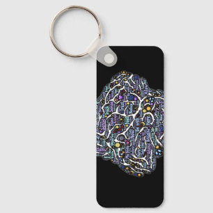 Meditation Body Inspirational Word Art    Key Ring