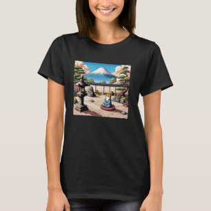 Meditation Bonsai Kitten Lover Japanese Art Cute C T-Shirt