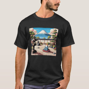 Meditation Bonsai Kitten Lover Japanese Art Cute C T-Shirt