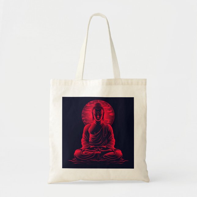 Meditation Buddha Digital Art Tote Bag (Front)