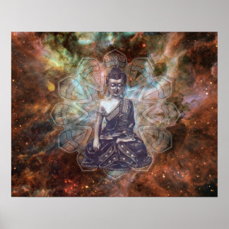 meditation buddha poster