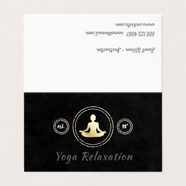 Meditation Business Card (Outside Unfolded)