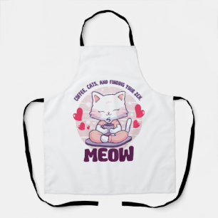Meditation cat - Kawaii cat Apron