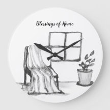 Meditation chair by window with plant and throw