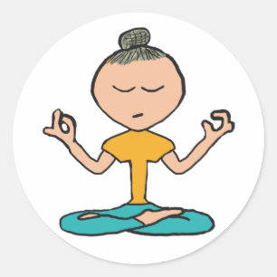 Meditation Classic Round Sticker