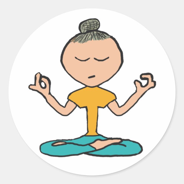 Meditation Classic Round Sticker (Front)