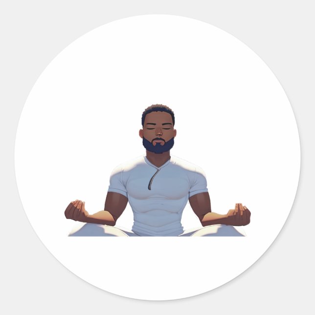 Meditation Classic Round Sticker (Front)