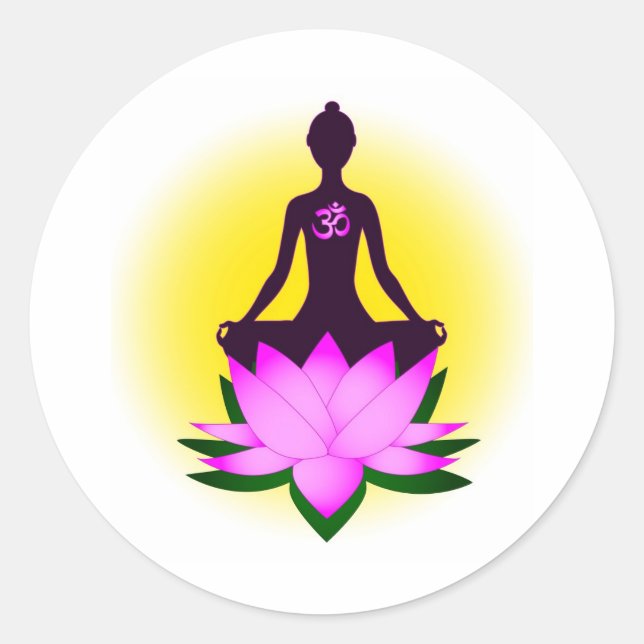 Meditation Classic Round Sticker (Front)