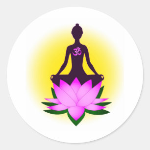Meditation Classic Round Sticker