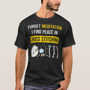 Meditation Cross Stitching T-Shirt