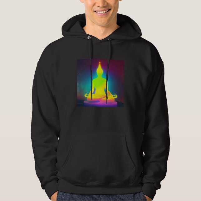 Meditation Enlightment Spiritual Yoga Transcendent Hoodie (Front)