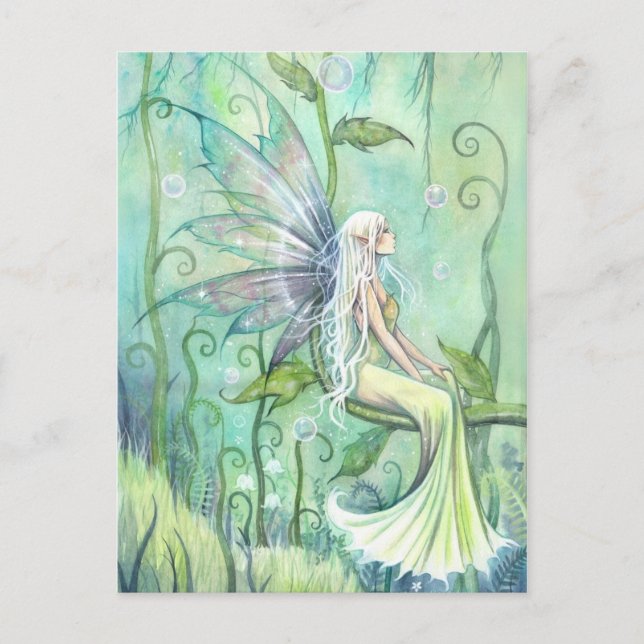 Meditation Fairy Illustration Art Postcard (Front)