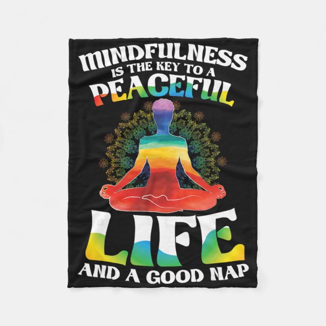 Meditation  fleece blanket (Front)