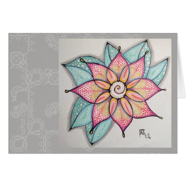 Meditation Flowers, blank inside (Front Horizontal)