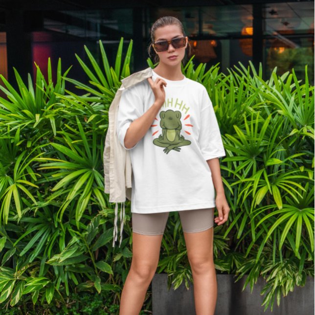 Meditation Frog Cartoon T-Shirt (Creator Uploaded)