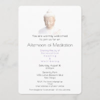 Meditation Get Together Serene Buddha In White