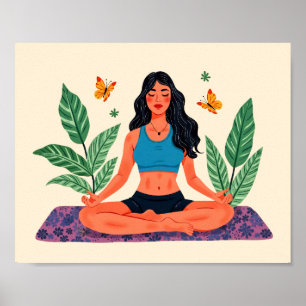 Meditation Girl Poster