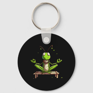 Meditation Grhopper Yoga Pose Relaxing Animal _1 Key Ring