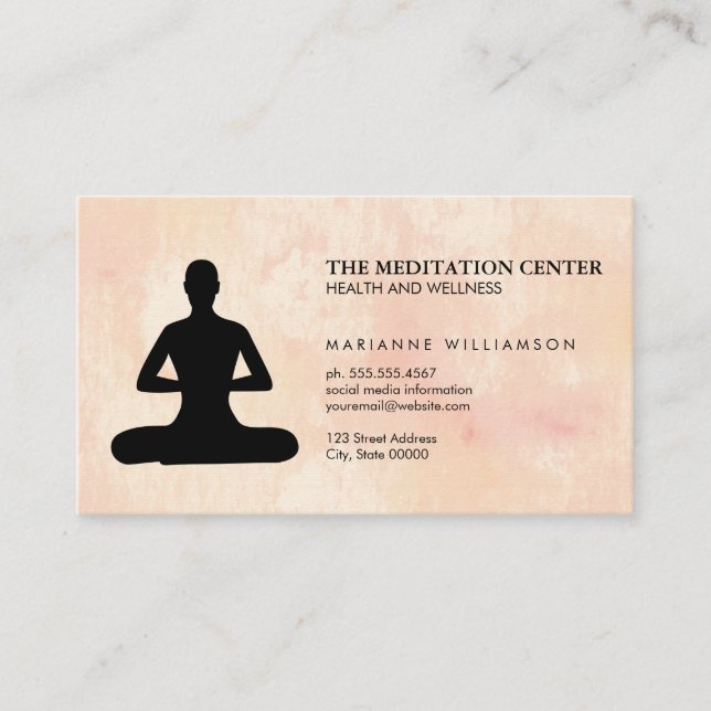 Meditation Health & Wellness Business Card (Front)