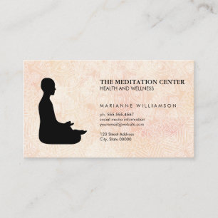 Meditation Health & Wellness Tribal Pattern Business Card