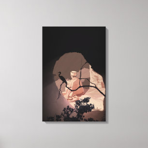 Meditation In an Ethiopian Through the Window Canvas Print