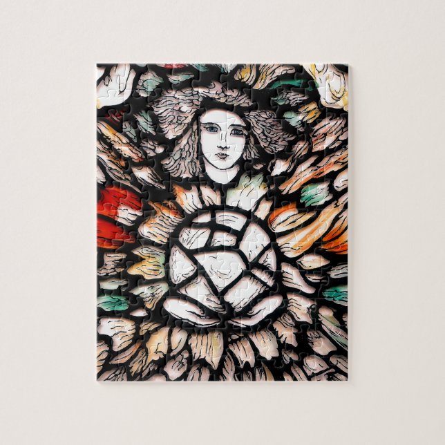 Meditation in Colors: Stained-Glass Art & Spiritua Jigsaw Puzzle (Vertical)